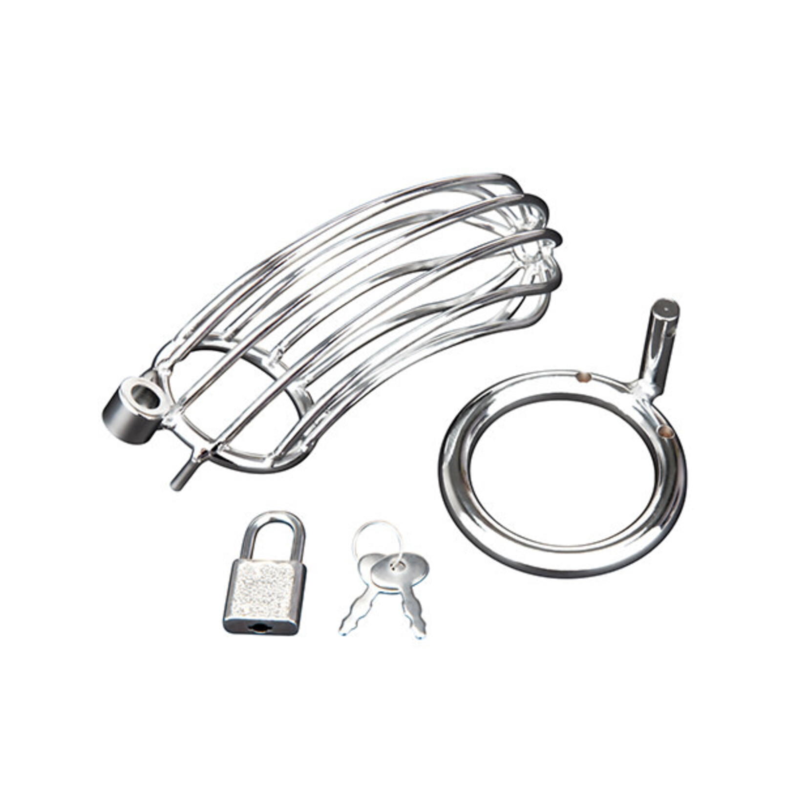 Blue Line Men Blue Line Prisoner Cock Cage - Silver