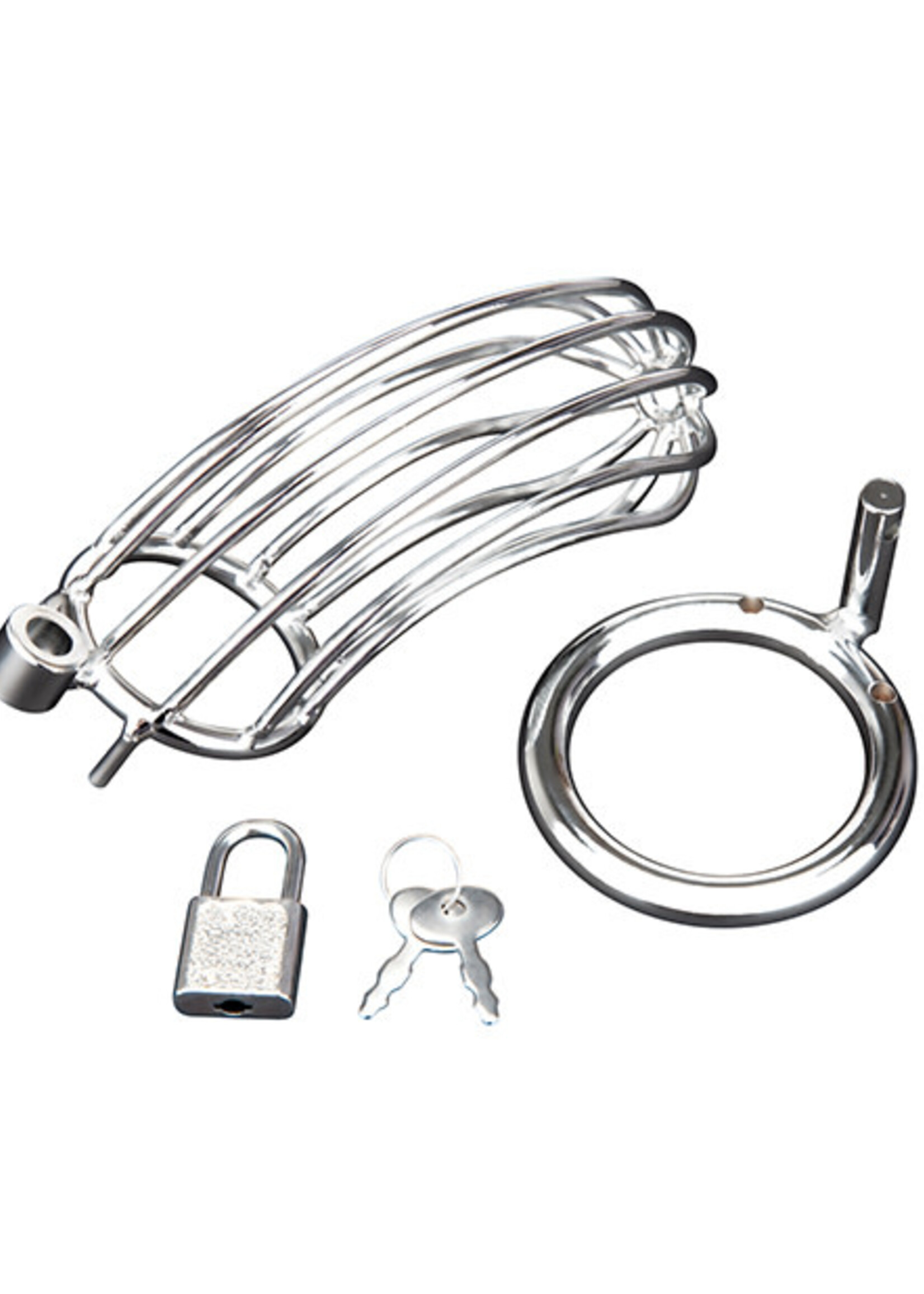 Blue Line Men Blue Line Prisoner Cock Cage - Silver