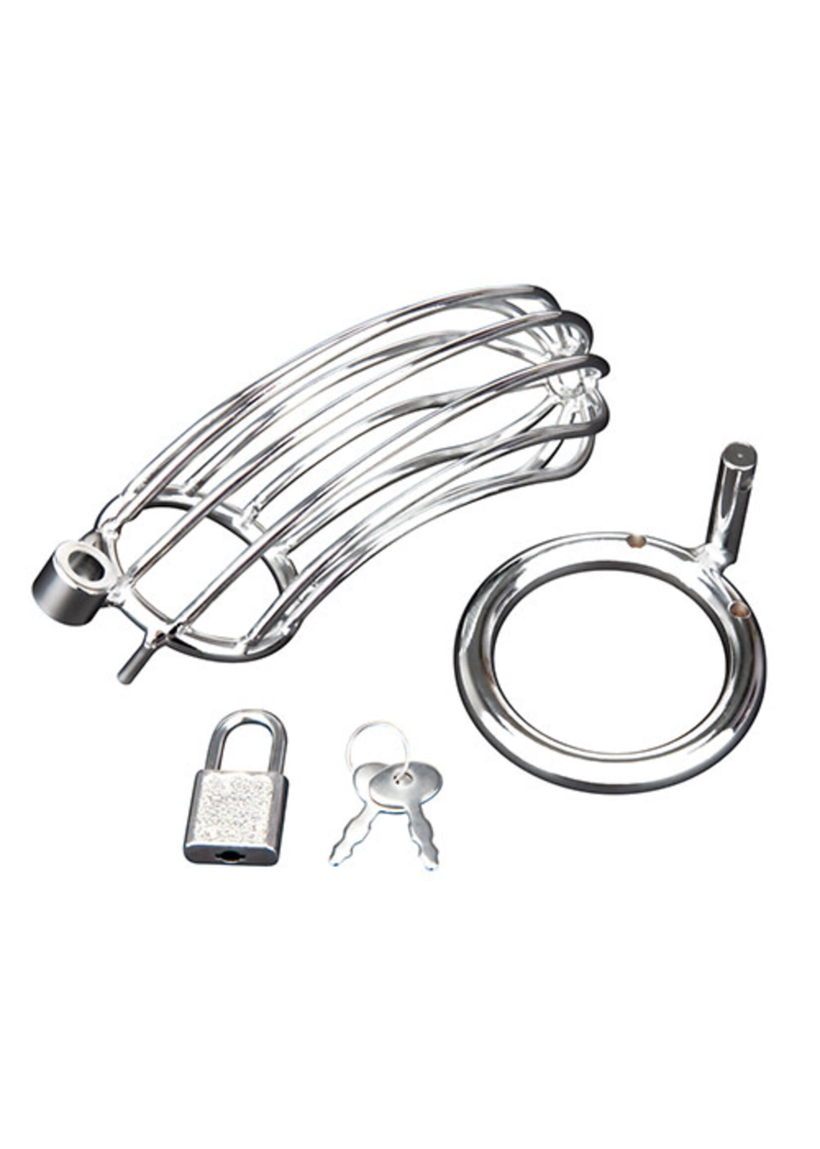 Blue Line Men Blue Line Prisoner Cock Cage - Silver