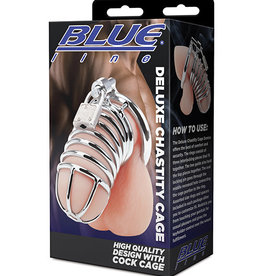 Blue Line Men Blue Line Deluxe Chastity Cage - Silver