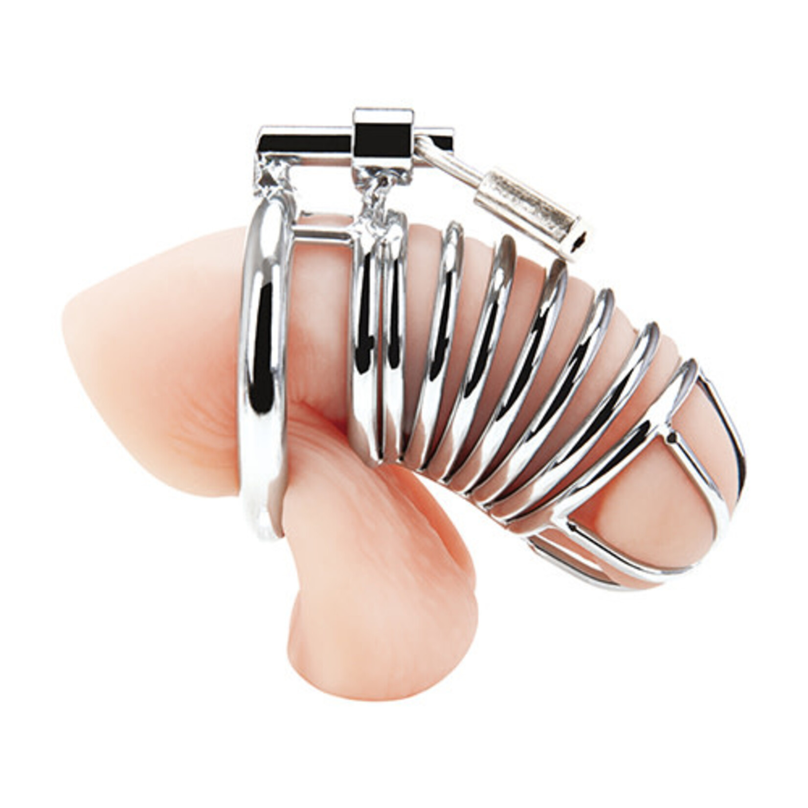 Blue Line Men Blue Line Deluxe Chastity Cage - Silver