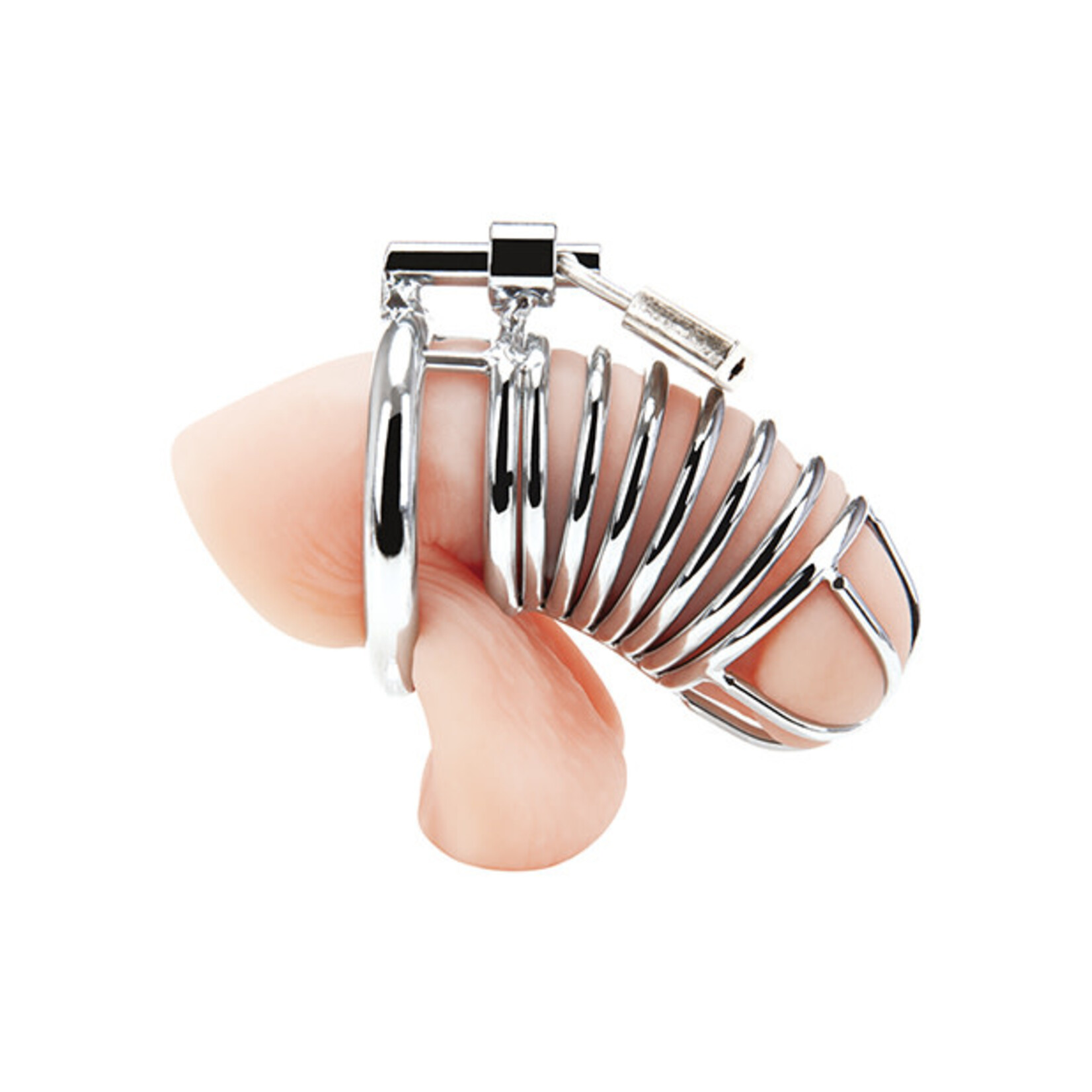 Blue Line Men Blue Line Deluxe Chastity Cage - Silver