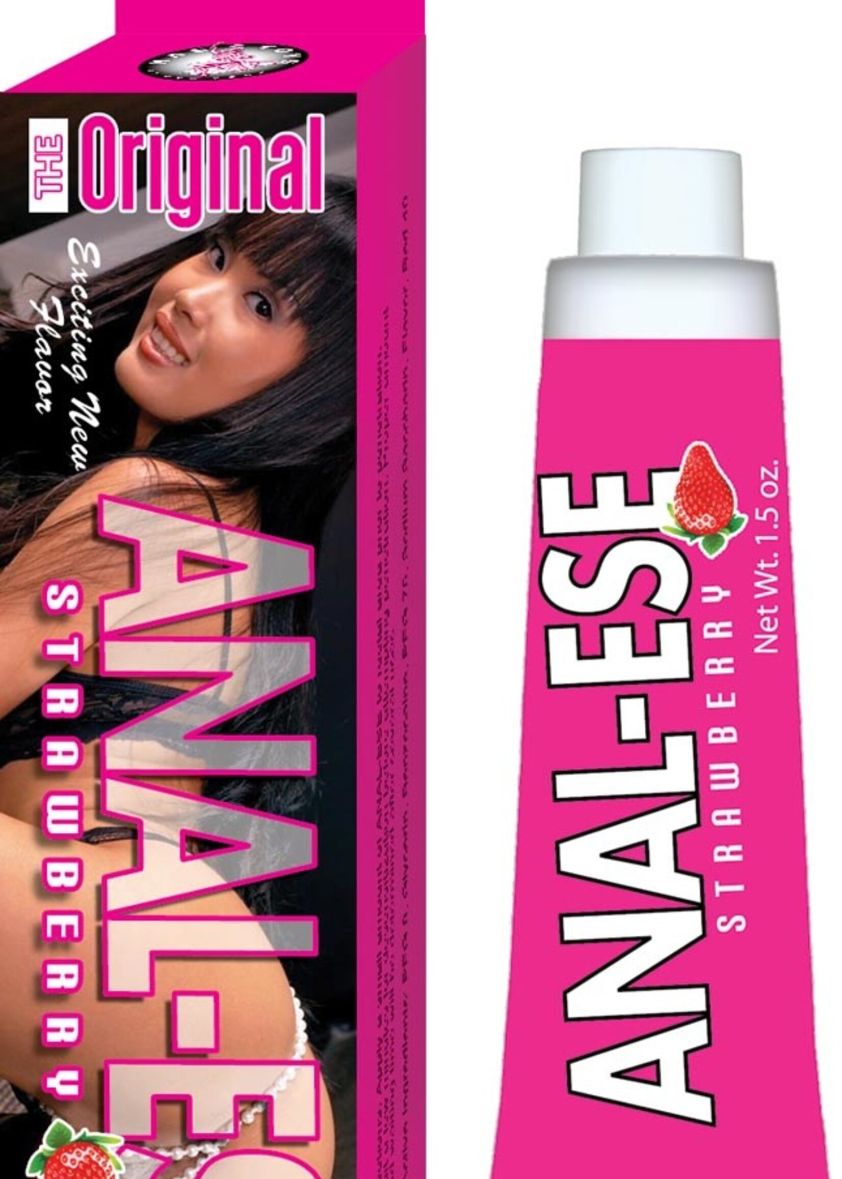 NassToys Anal-Ese Cream Strawberry Flavor 1.5 Oz