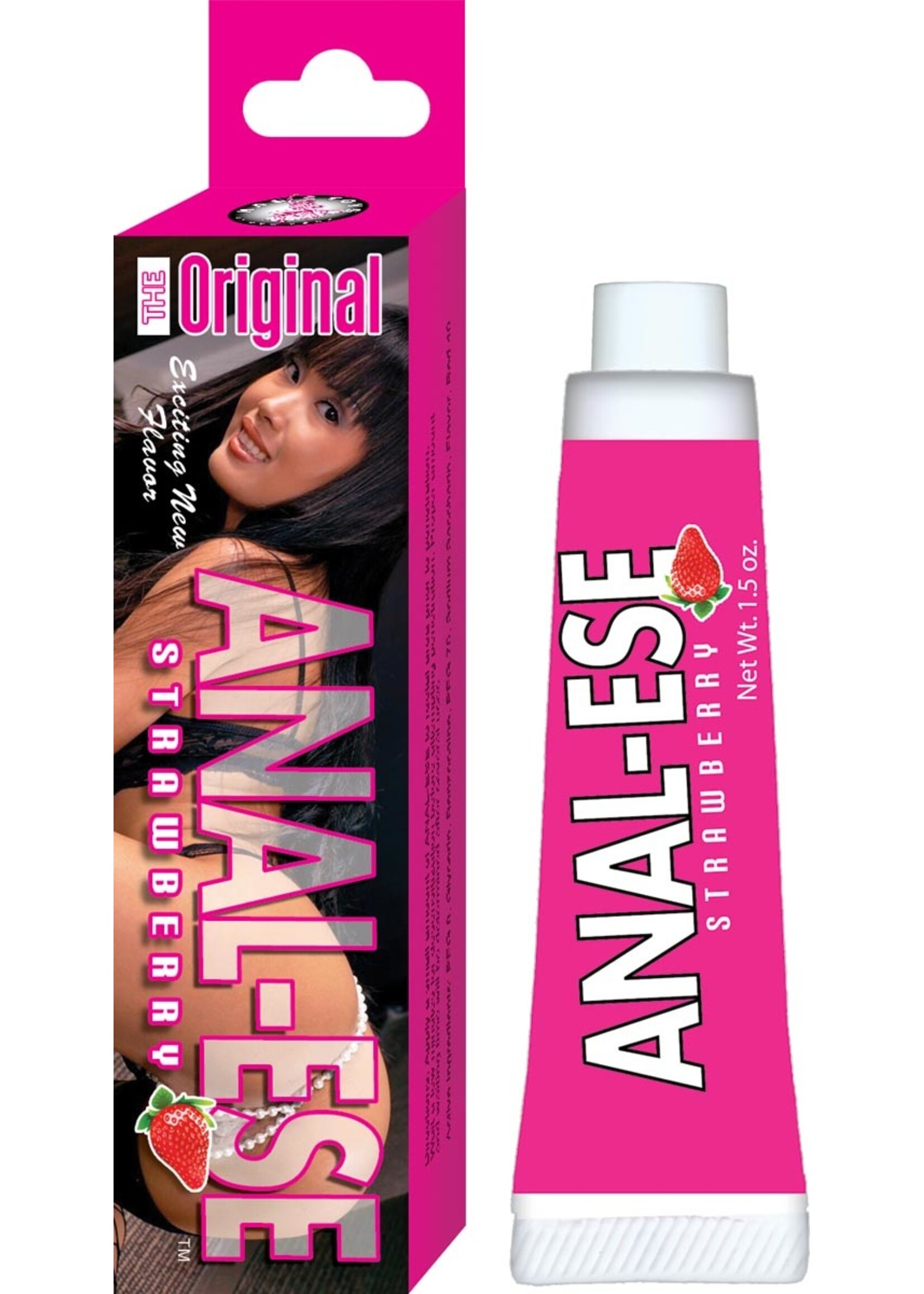 NassToys Anal-Ese Cream Strawberry Flavor 1.5 Oz