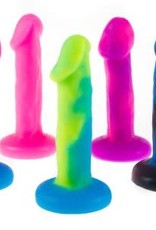New York Toy Collective Shilo Posable Dildo - Blue and Yellow