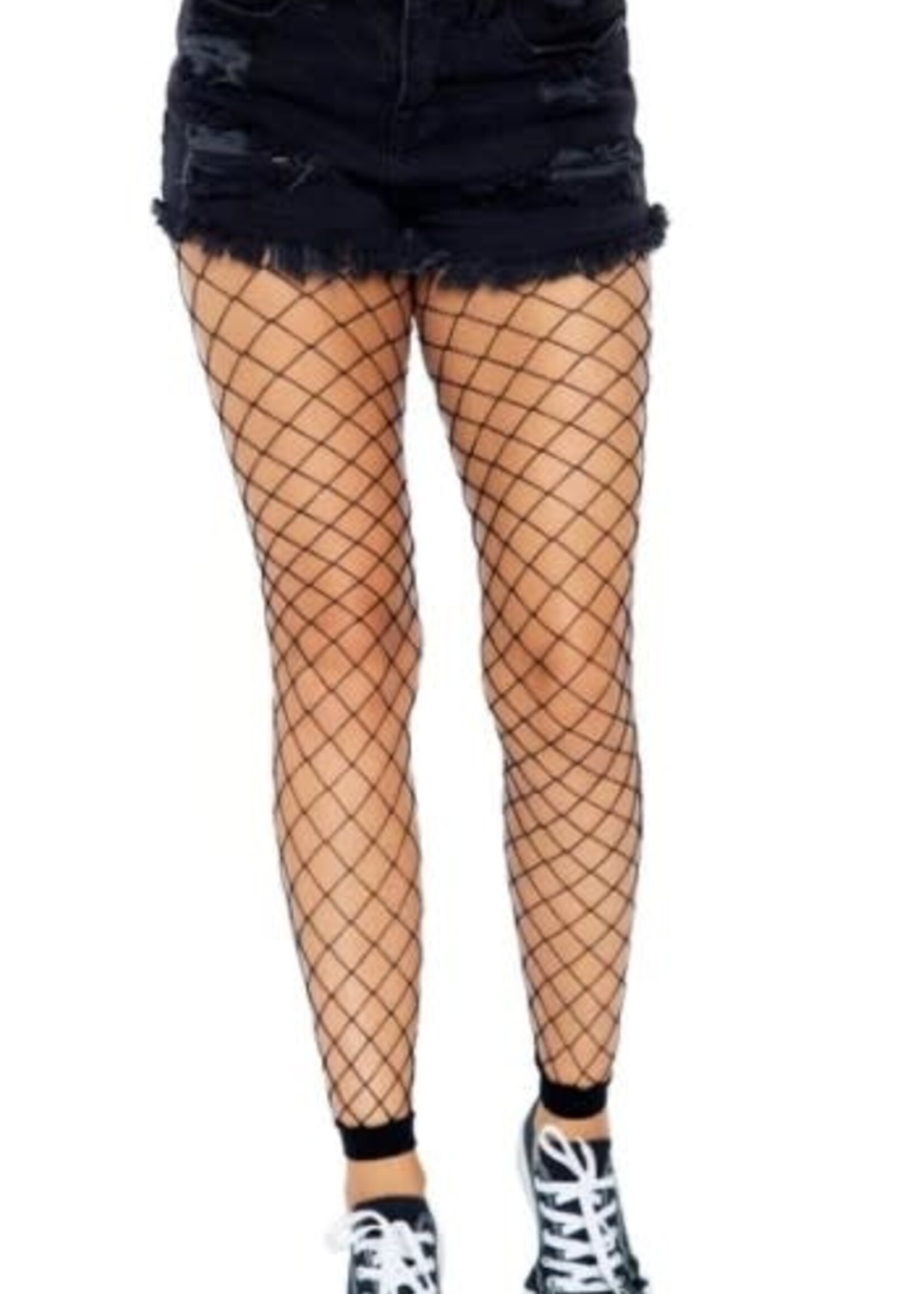 Leg Avenue Diamond Net Footless Tights O/S BLACK