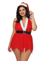 Dreamgirl Santas Little Helper - Red - Queen Size
