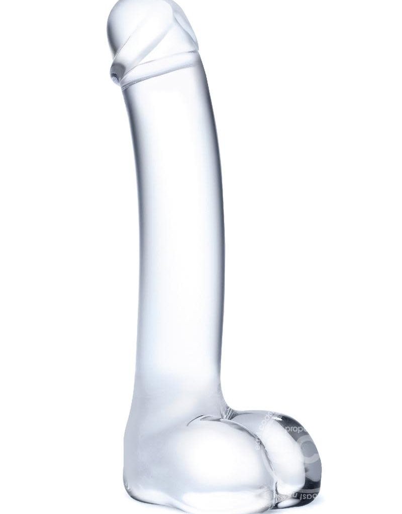 Glas Glas Realistic Curved Glass G Spot Dildo 7in - Clear