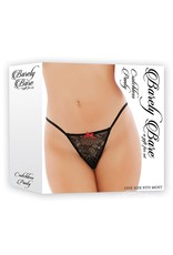 Barely Bare Barely Bare Crotchless Panty Black One Size