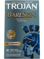 Trojan Condoms Trojan Condom Sensitivity Bare Skin Lubricated 10 Pack