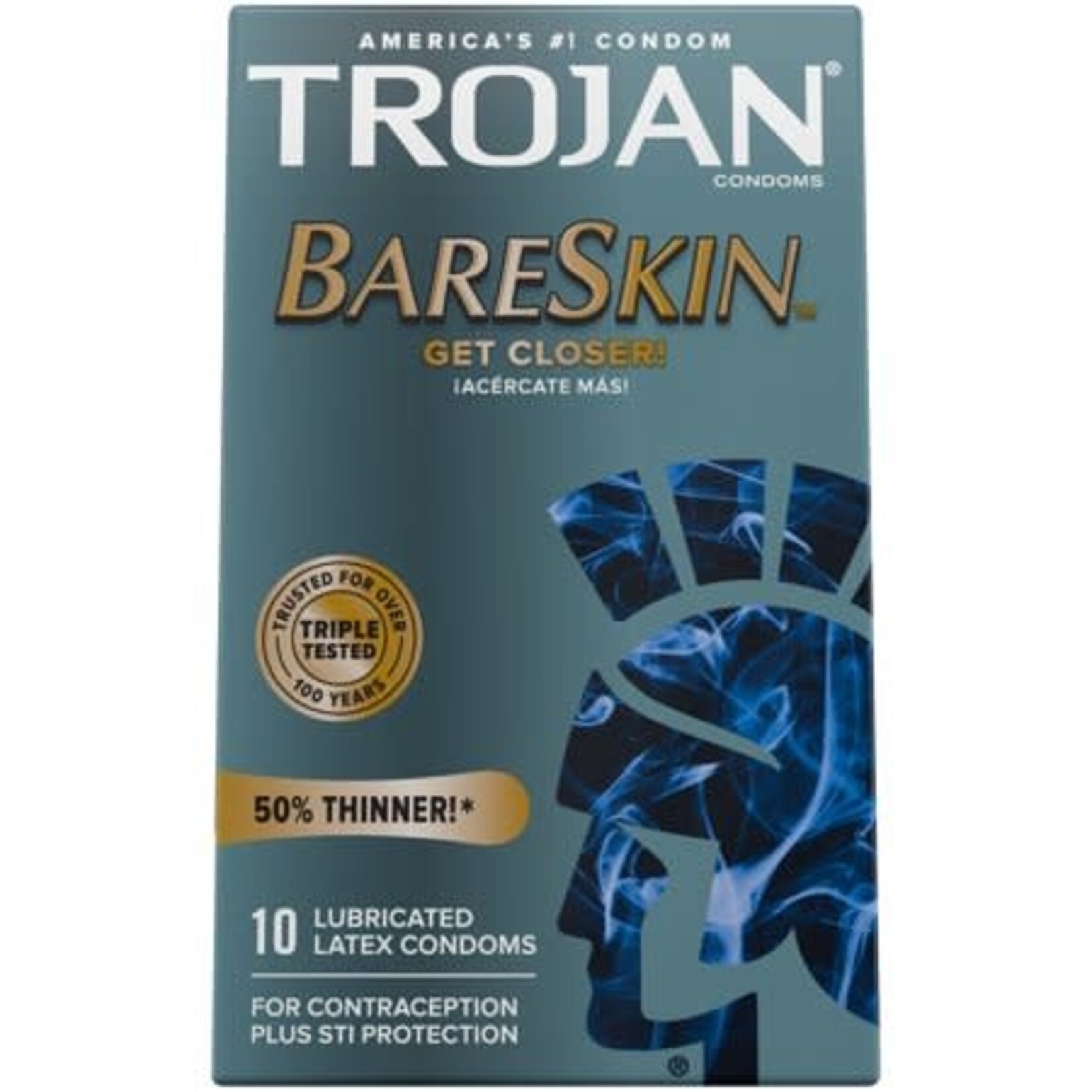 Trojan Condoms Trojan Condom Sensitivity Bare Skin Lubricated 10 Pack