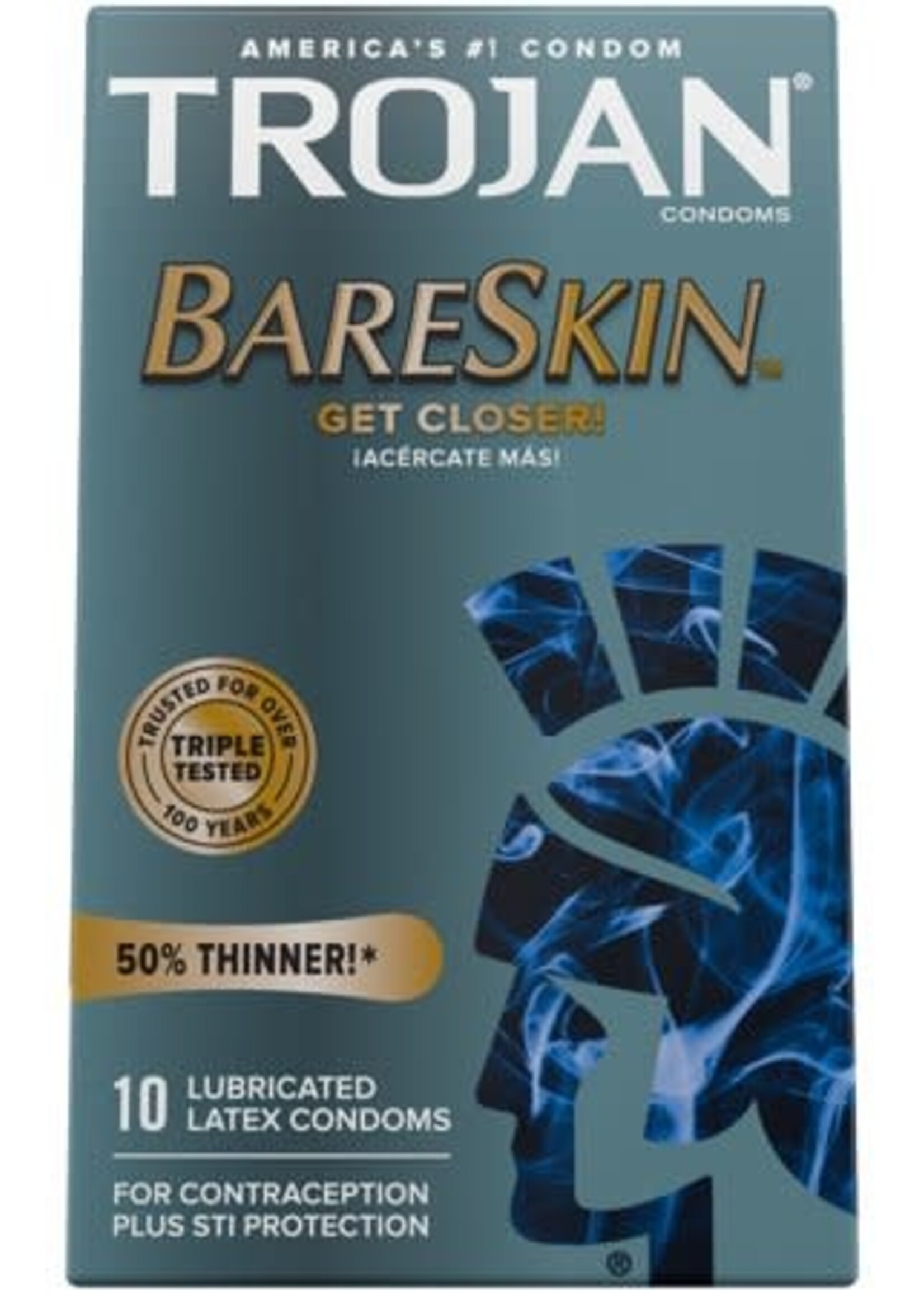 Trojan Condoms Trojan Condom Sensitivity Bare Skin Lubricated 10 Pack