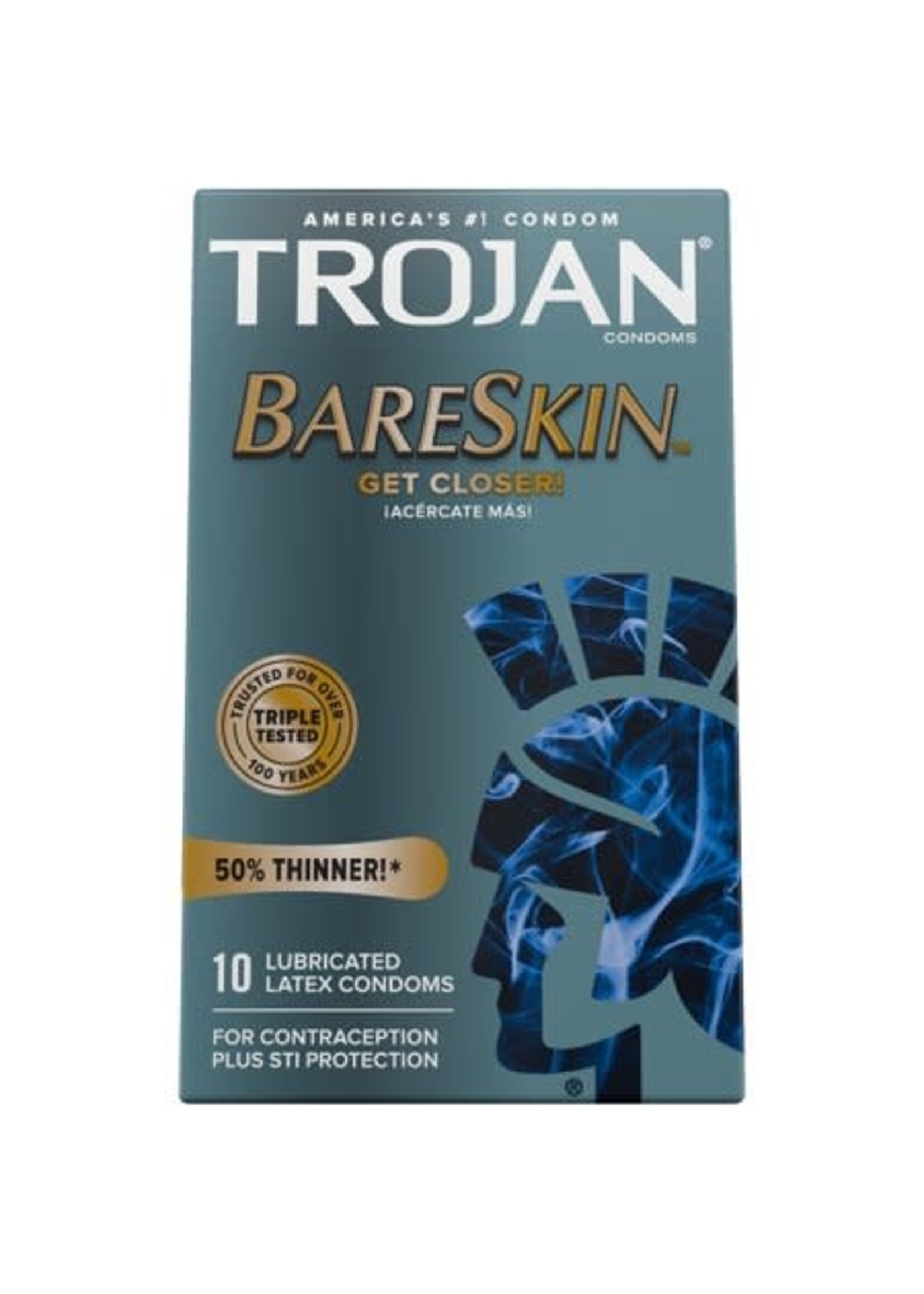 Trojan Condoms Trojan Condom Sensitivity Bare Skin Lubricated 10 Pack