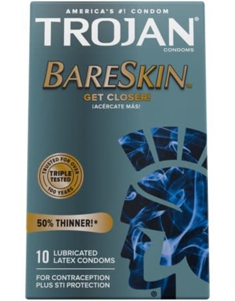 Trojan Condoms Trojan Condom Sensitivity Bare Skin Lubricated 10 Pack