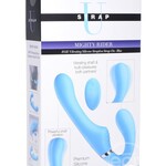 XR Brands Strap U Strap U Mighty Rider 10x Silicone Rechargeable Strapless Strap-On - Blue
