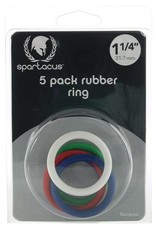 Spartacus Rubber C-Ring Set - 1.25" - Rainbow