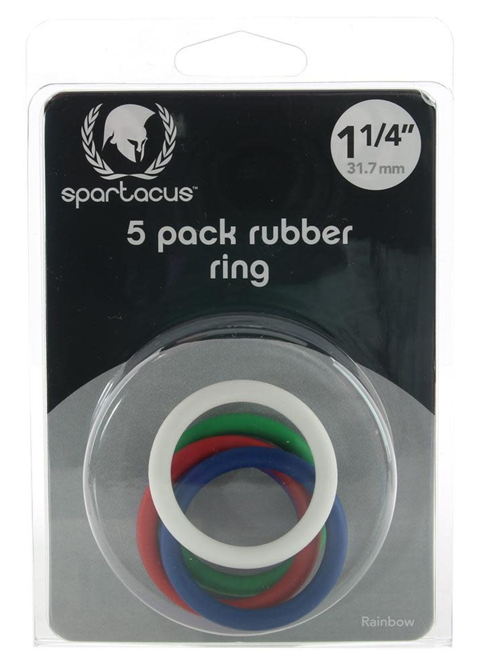 Spartacus Rubber C-Ring Set - 1.25" - Rainbow