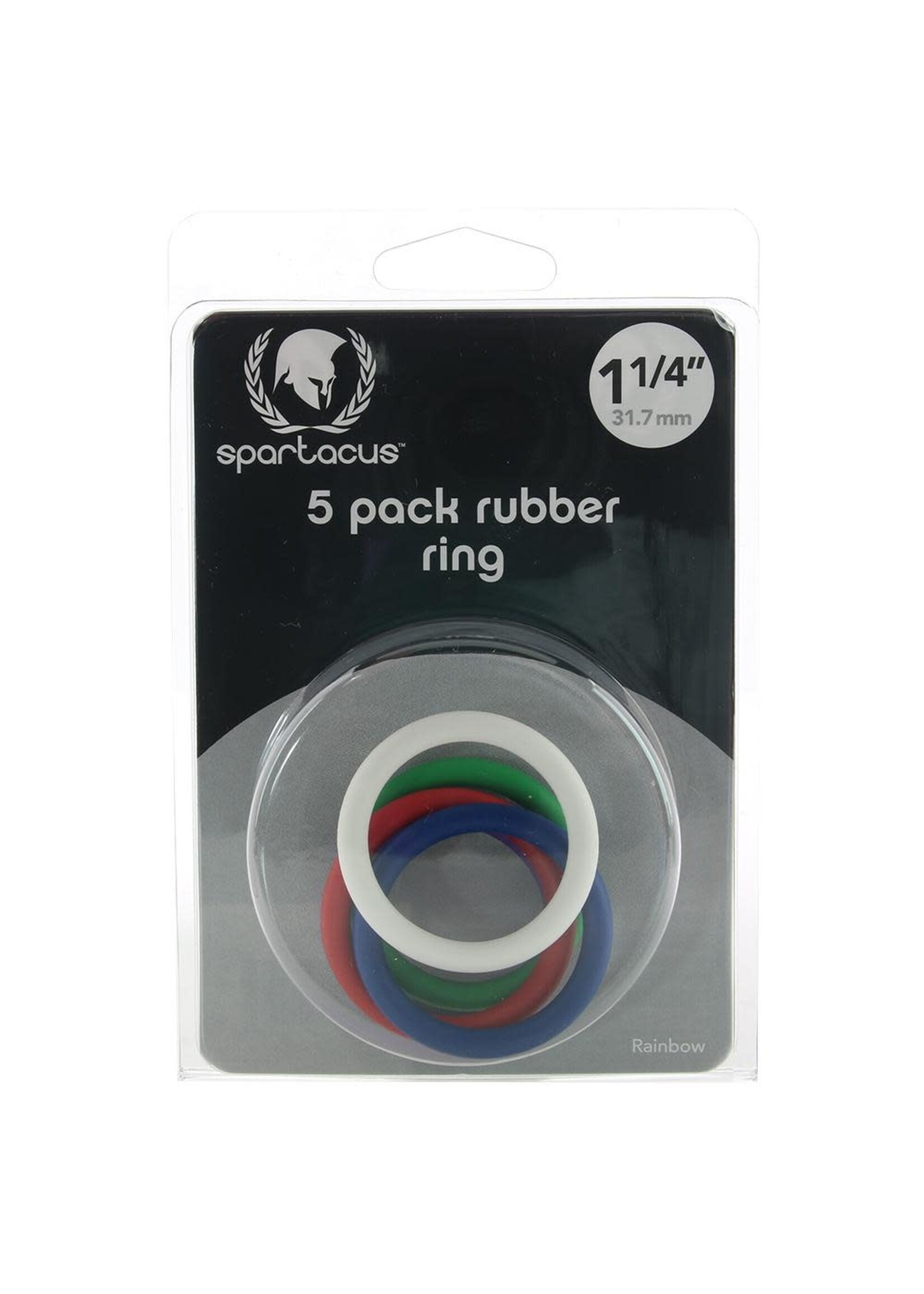 Spartacus Rubber C-Ring Set - 1.25" - Rainbow