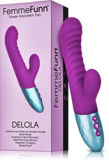 Femme Funn Delola Double Layered Liquid Silicone Rabbit - Purple