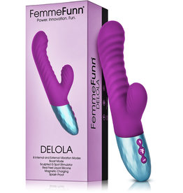 Femme Funn Delola Double Layered Liquid Silicone Rabbit - Purple