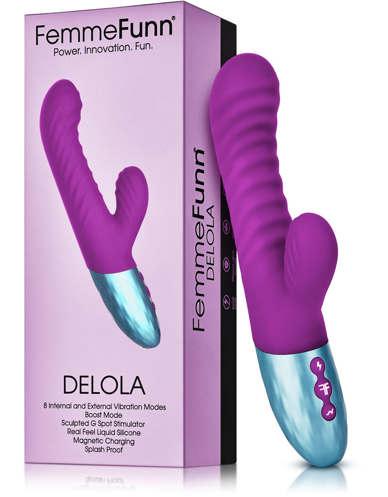 Femme Funn Delola Double Layered Liquid Silicone Rabbit - Purple