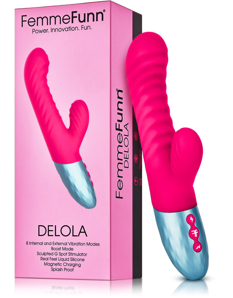Femme Funn Delola Double Layered Liquid Silicone Rabbit - Pink