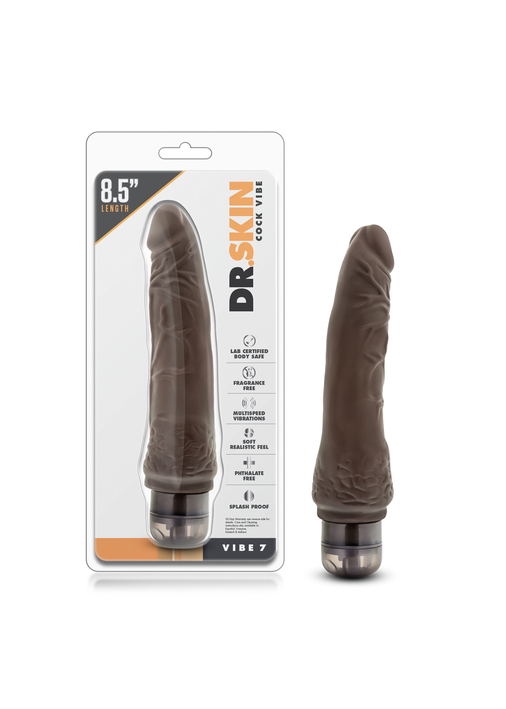 Blush Novelties Dr. Skin Vibe 7 - Chocolate