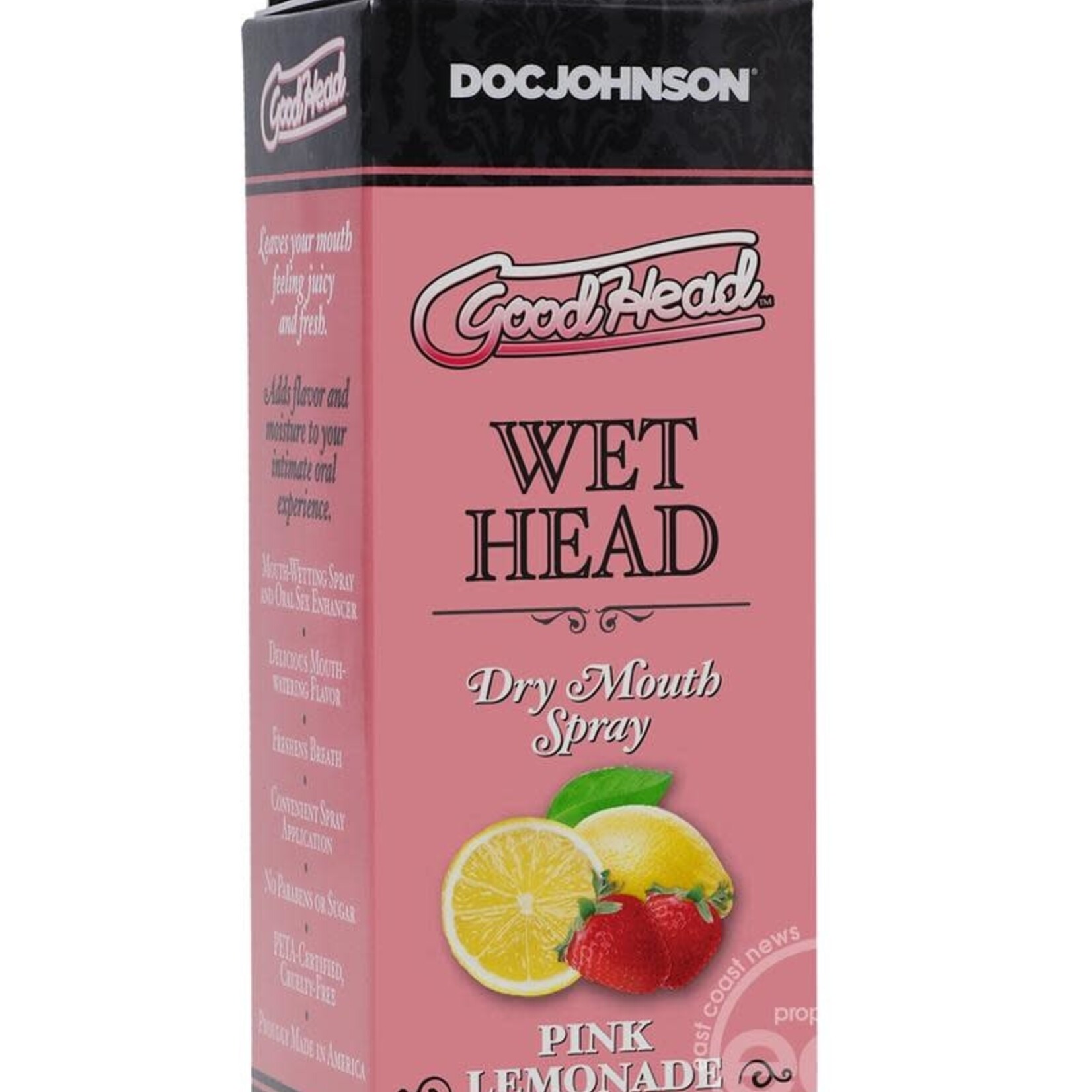 Doc Johnson GoodHead Wet Head Dry Mouth Spray Pink Lemonade 2oz