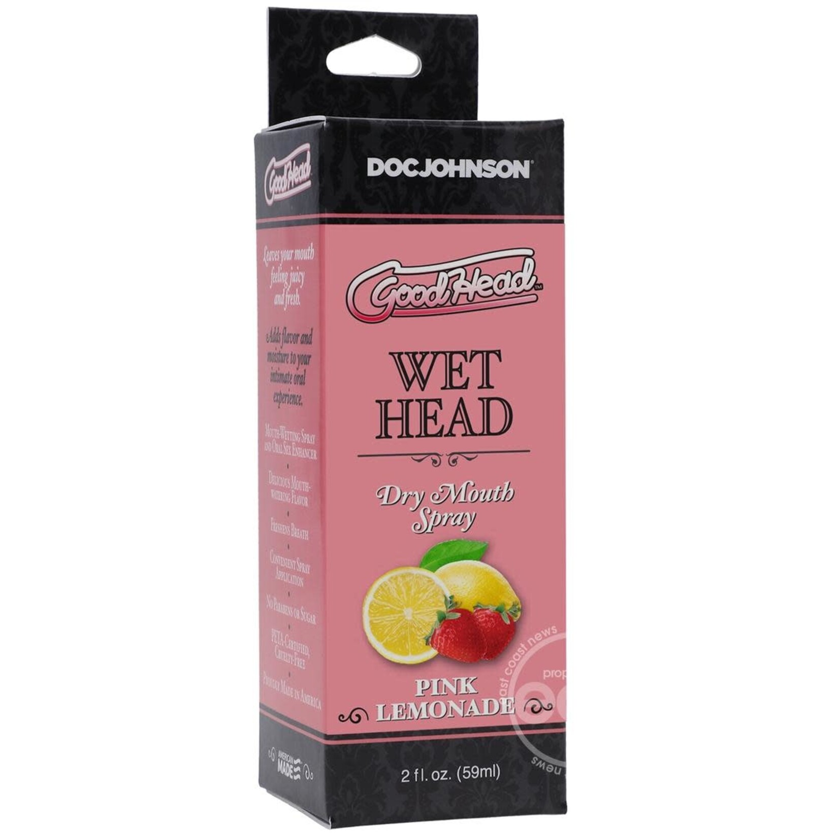 Doc Johnson GoodHead Wet Head Dry Mouth Spray Pink Lemonade 2oz