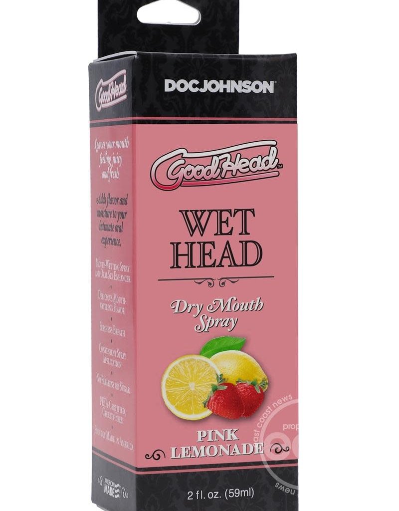 Doc Johnson GoodHead Wet Head Dry Mouth Spray Pink Lemonade 2oz