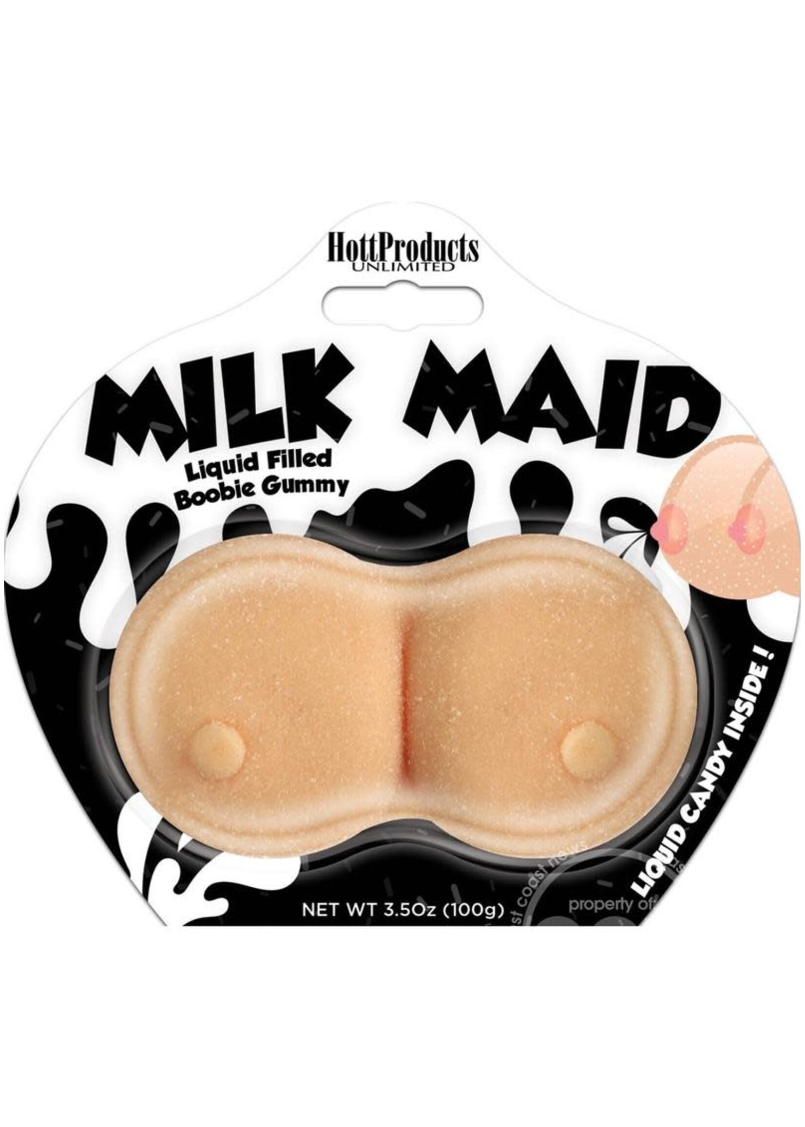 HOTT PRODUCTS Milk Maid Liquid Candy Filled Gummy Boobie