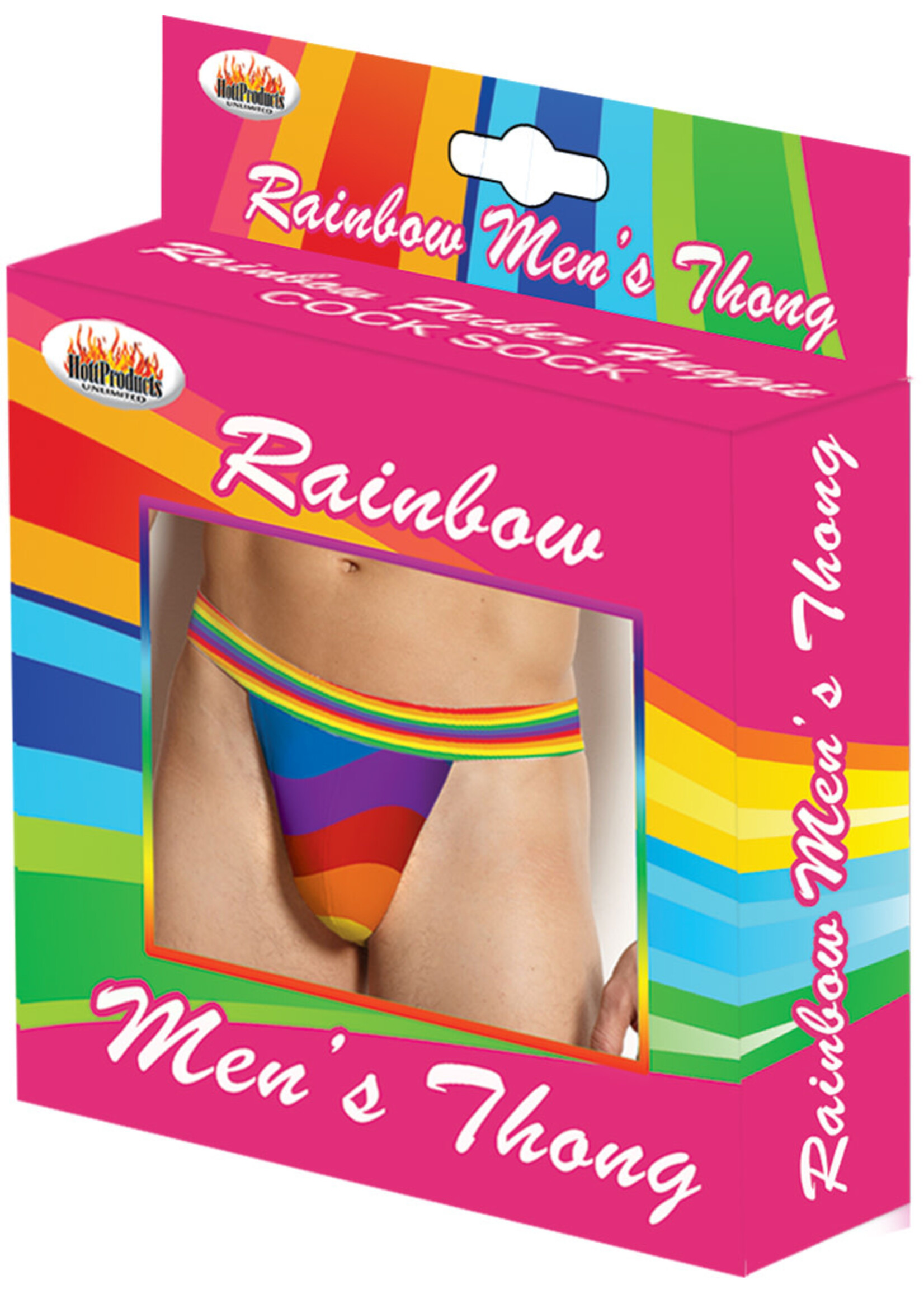 HOTT PRODUCTS Rainbow Mens Thong - OS