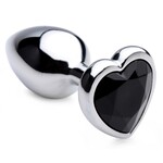 XR Brands Booty Sparks Booty Sparks Black Heart Gem Anal Plug