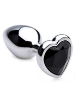 XR Brands Booty Sparks Booty Sparks Black Heart Gem Anal Plug