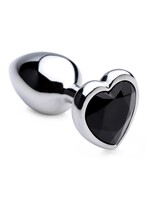 XR Brands Booty Sparks Booty Sparks Black Heart Gem Anal Plug
