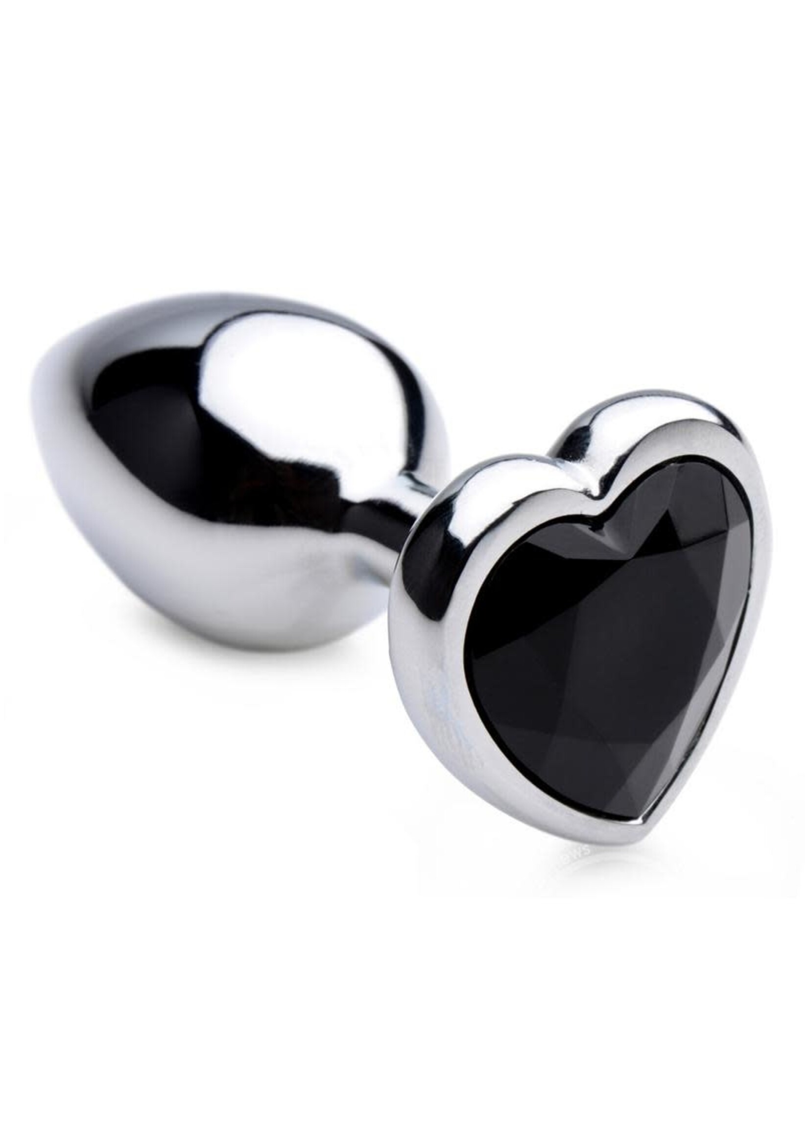 XR Brands Booty Sparks Booty Sparks Black Heart Gem Anal Plug