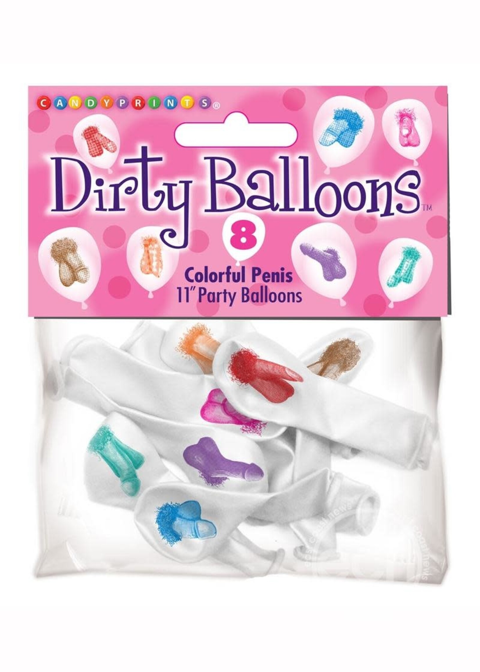 Little Genie Mini Penis Balloons - 8 Pack