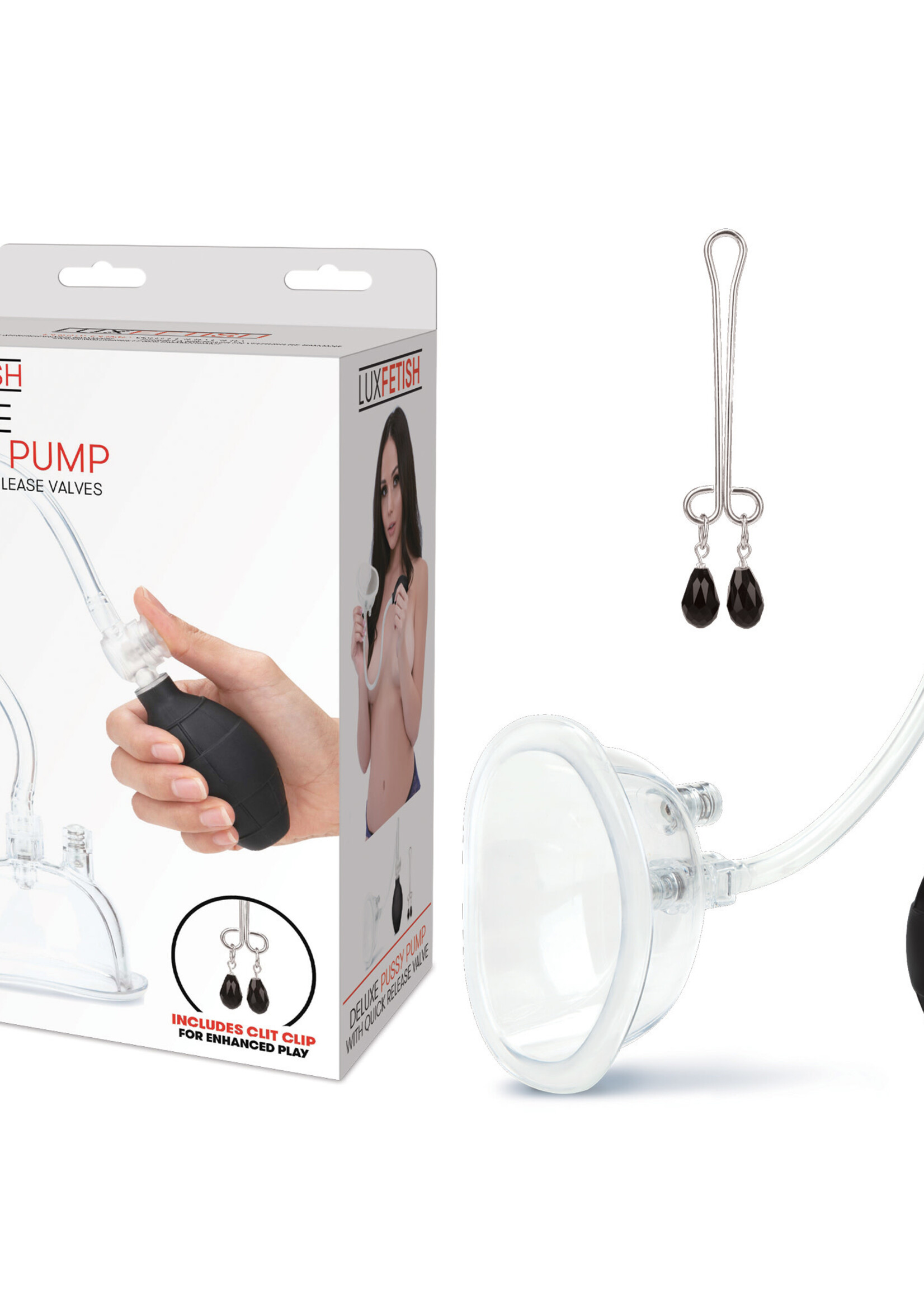 Lux Fetish Lux F Deluxe Pussy Pump - Clear