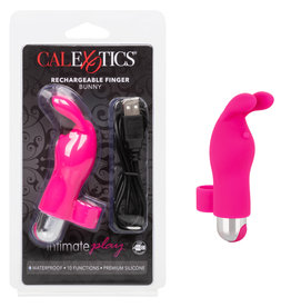 Calexotics Intimate Play USB Rechargeable Finger Bunny Silicone Waterproof Pink 3.25