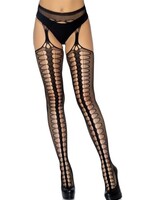 Leg Avenue Scale net suspender hose O/S BLACK