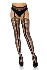 Leg Avenue Scale net suspender hose O/S BLACK