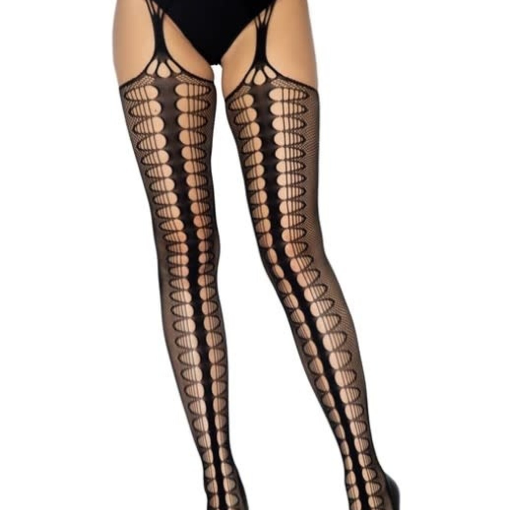 Leg Avenue Scale net suspender hose O/S BLACK