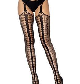 Leg Avenue Scale net suspender hose O/S BLACK