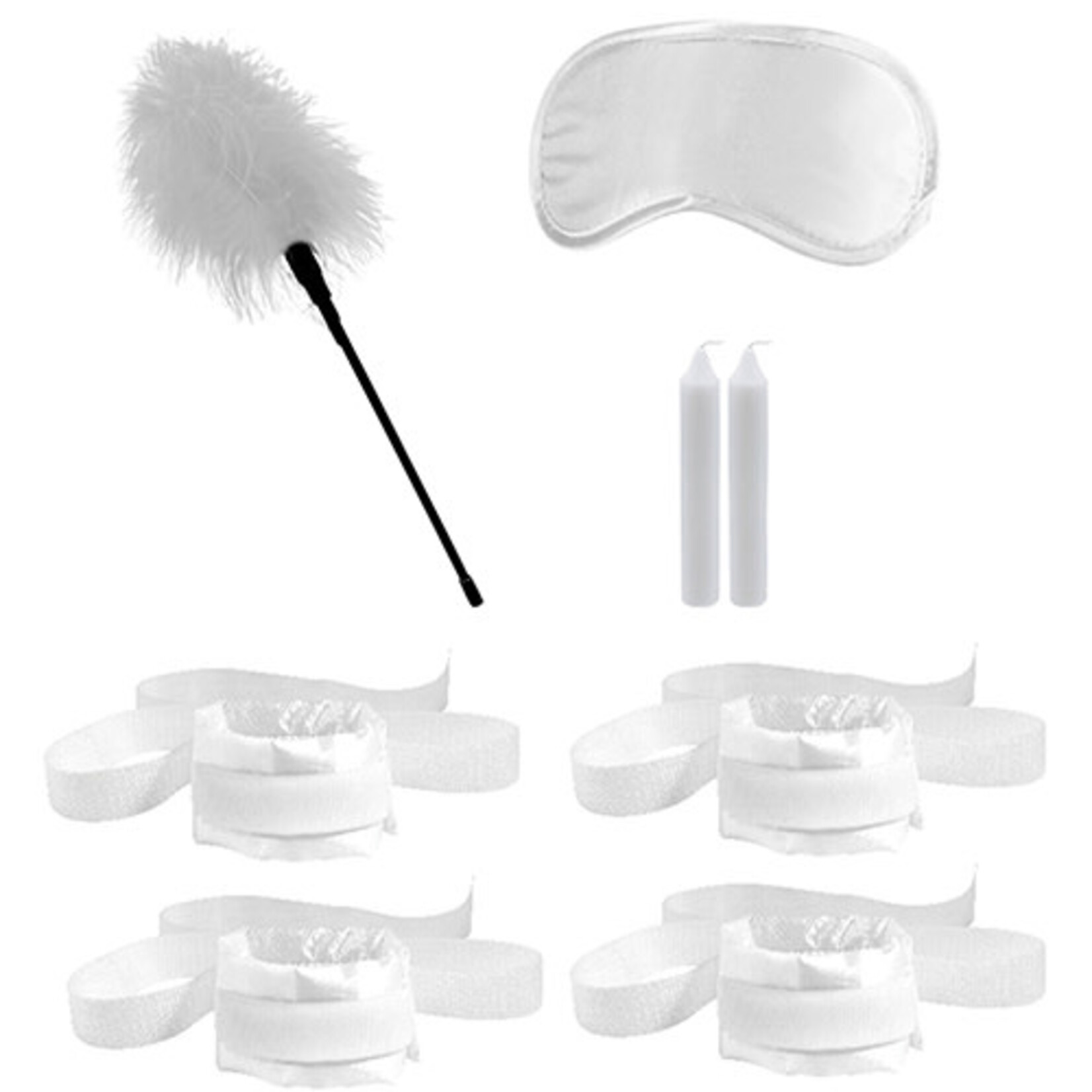 Shots Ouch! Shots Ouch Honeymoon Bondage Kit - White