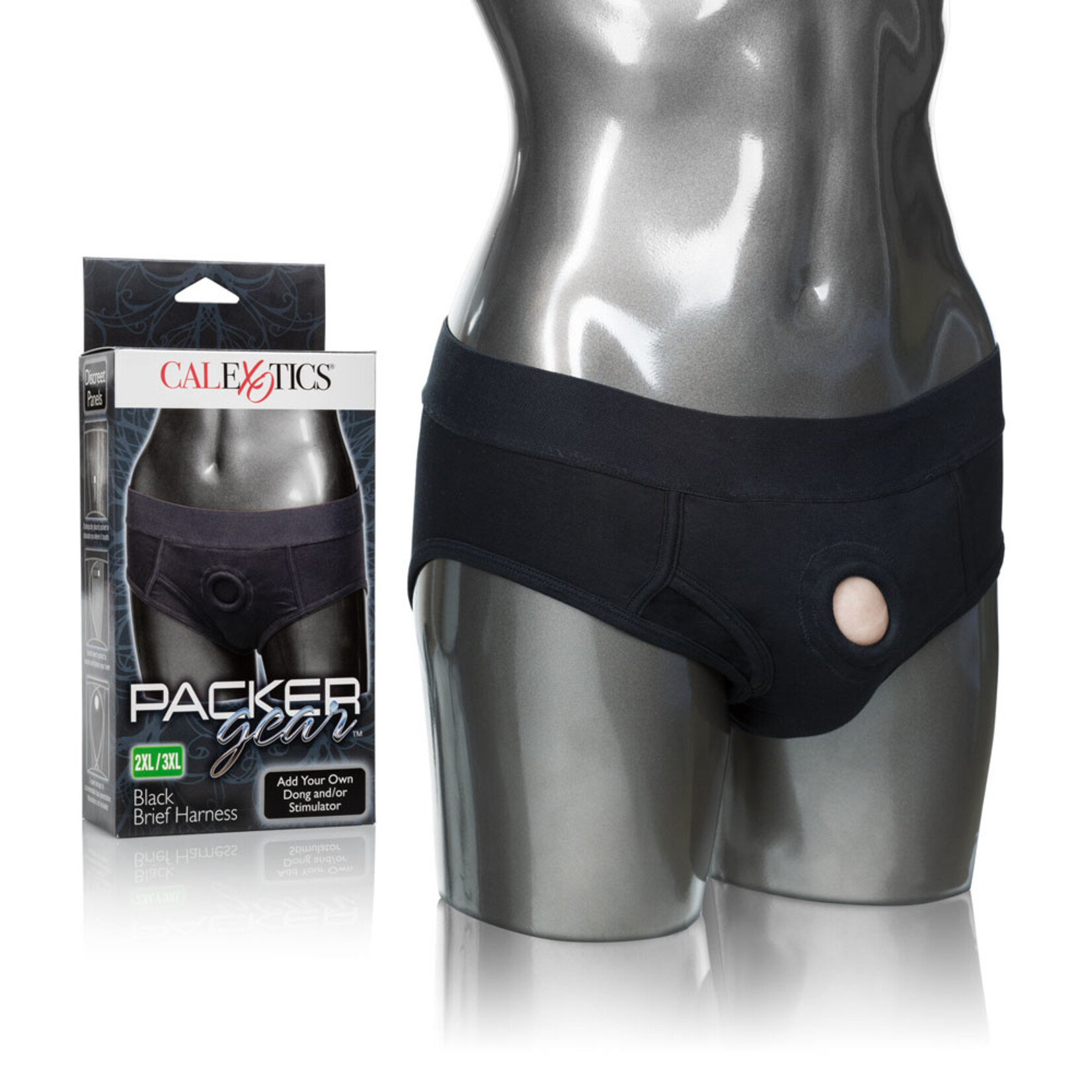California Exotic Novelties Packer Gear Black Brief Harness 2xl/3xl