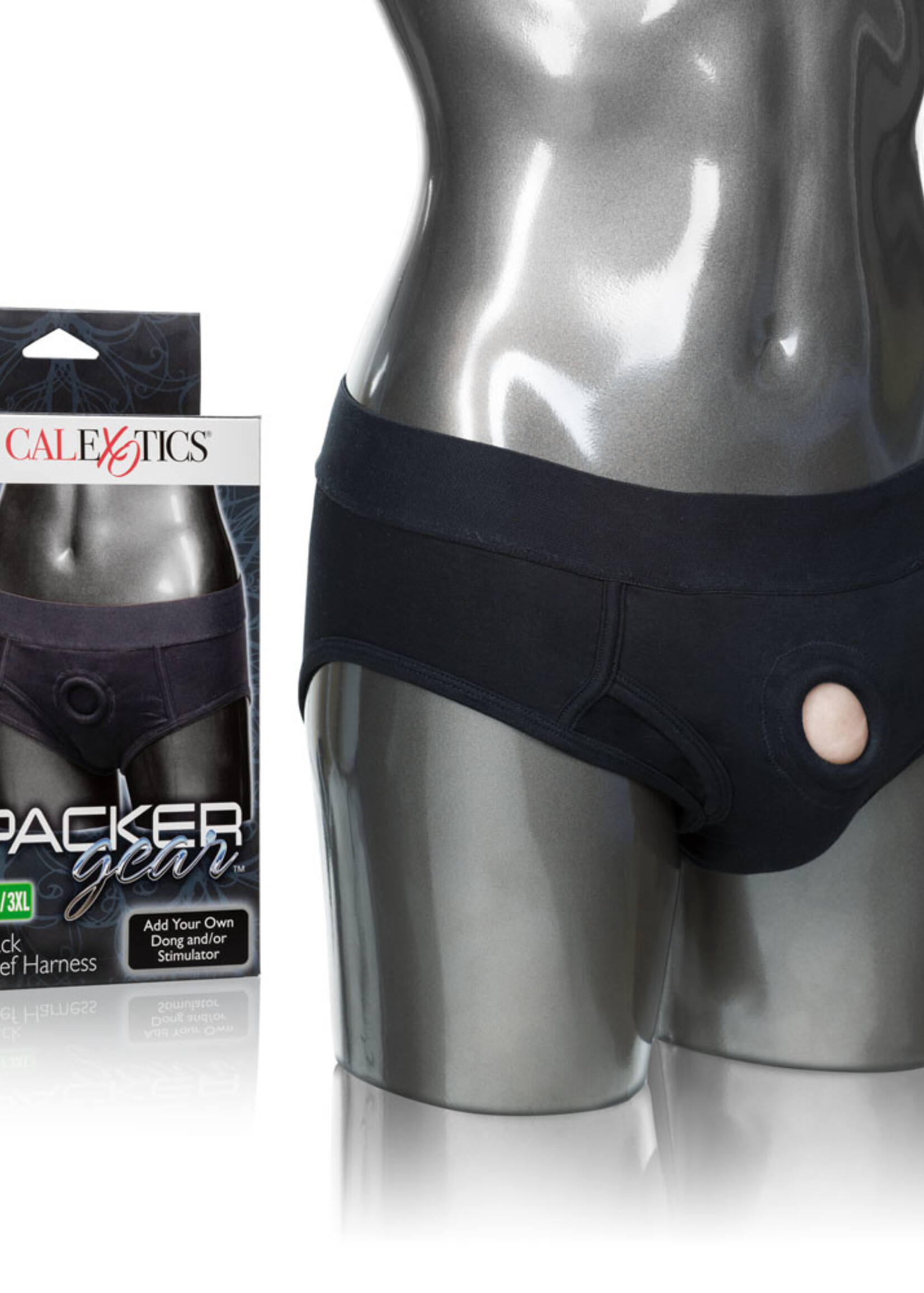 California Exotic Novelties Packer Gear Black Brief Harness 2xl/3xl