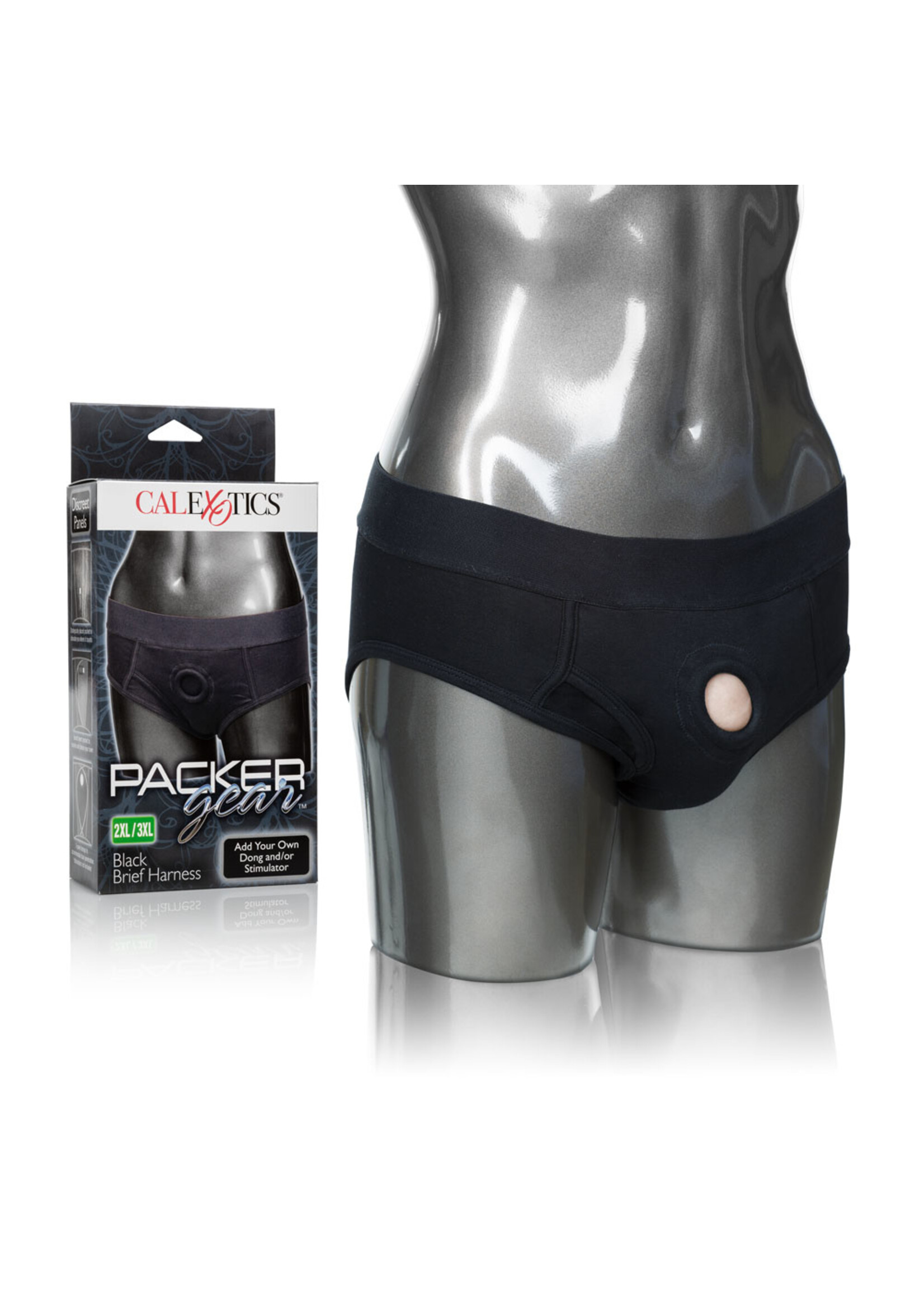 California Exotic Novelties Packer Gear Black Brief Harness 2xl/3xl