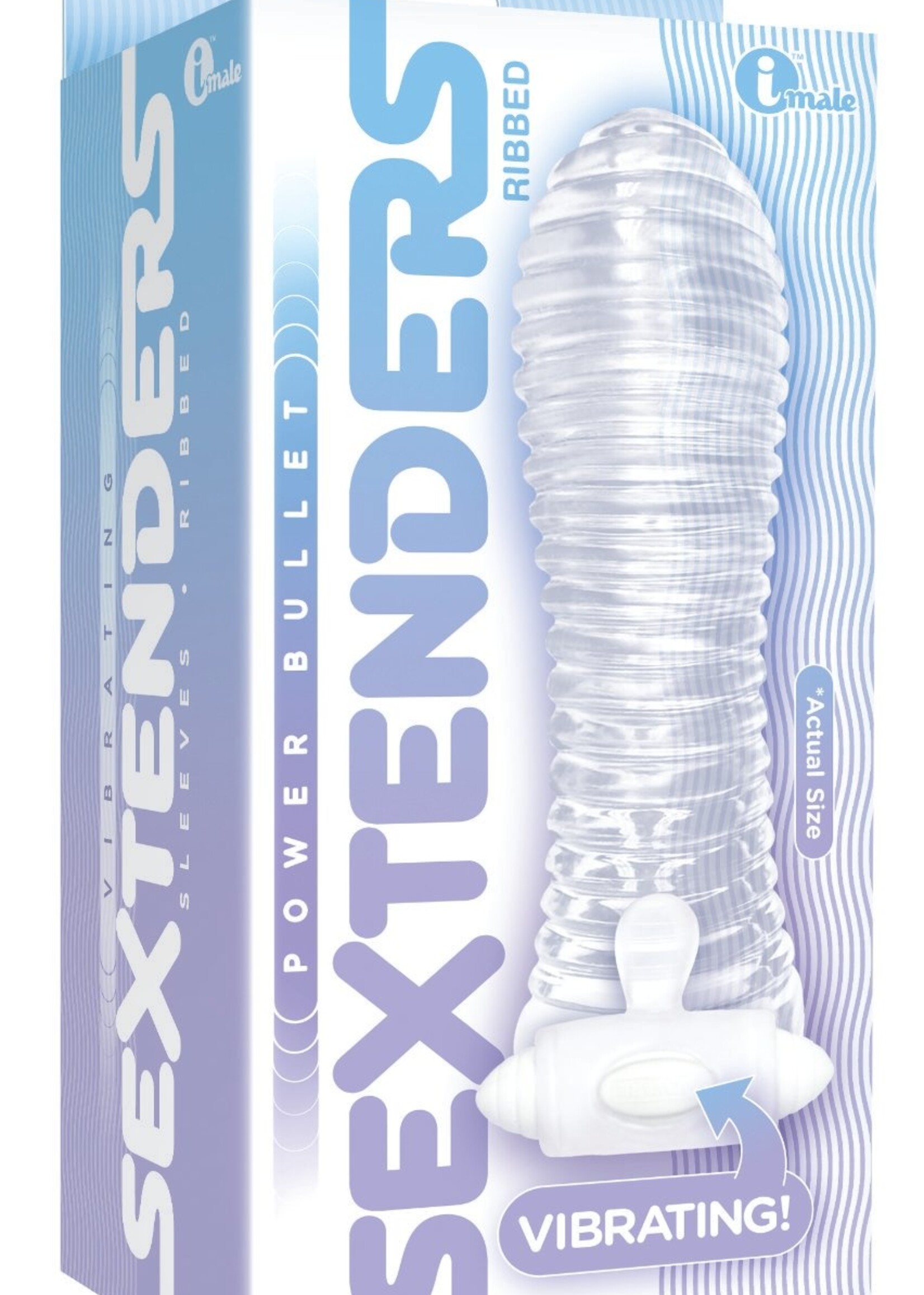 Icon Brands The 9's Vibrating Sextenders - Ribbed
