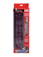 XR Brands Size Matters Size Matters 3 Inch Penis Extender Sleeve Clear 10.75 Inches
