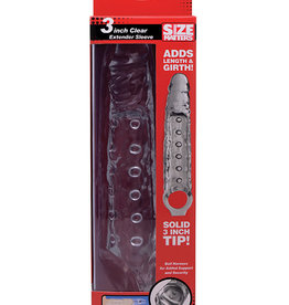 XR Brands Size Matters Size Matters 3 Inch Penis Extender Sleeve Clear 10.75 Inches